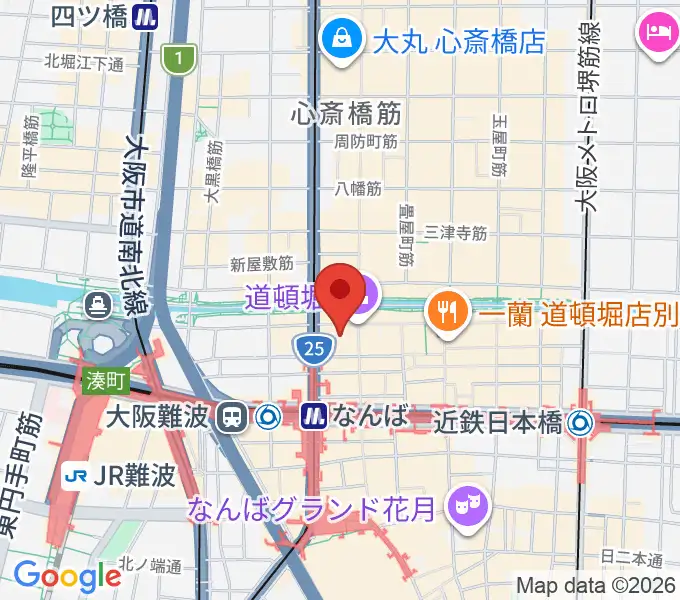 大阪松竹座の地図