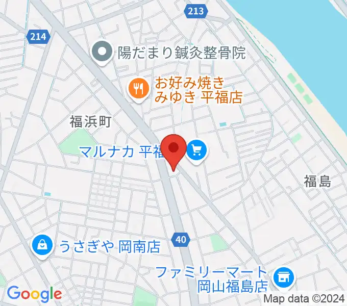 梅里ヴァイオリンスタジオの地図