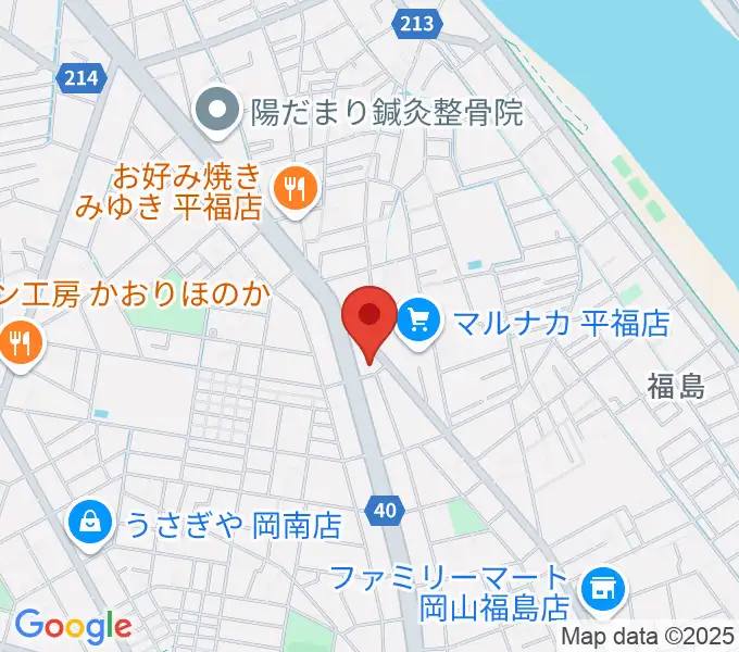 梅里ヴァイオリンスタジオの地図