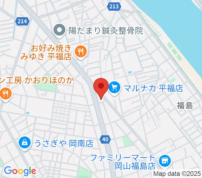 梅里ヴァイオリンスタジオの地図
