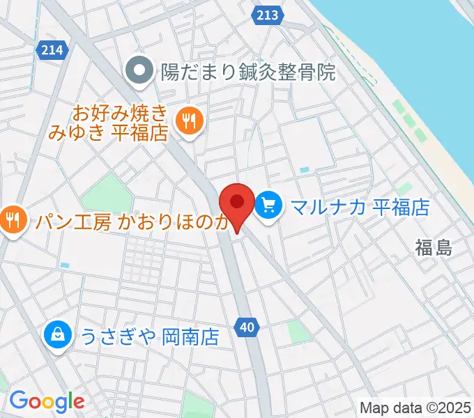 梅里ヴァイオリンスタジオの地図