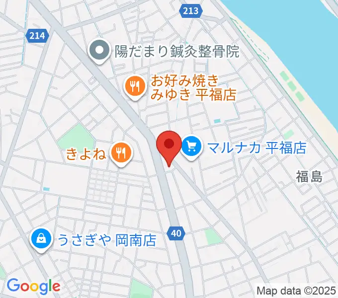 梅里ヴァイオリンスタジオの地図