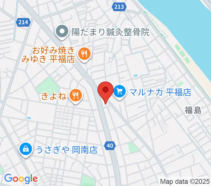 梅里ヴァイオリンスタジオの地図