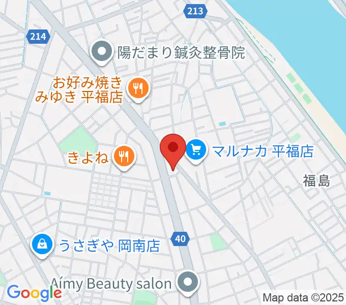 梅里ヴァイオリンスタジオの地図