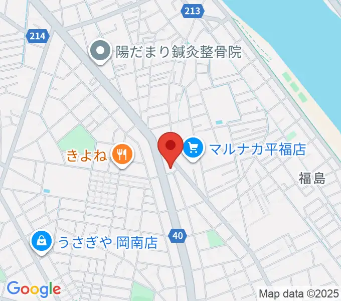 梅里ヴァイオリンスタジオの地図