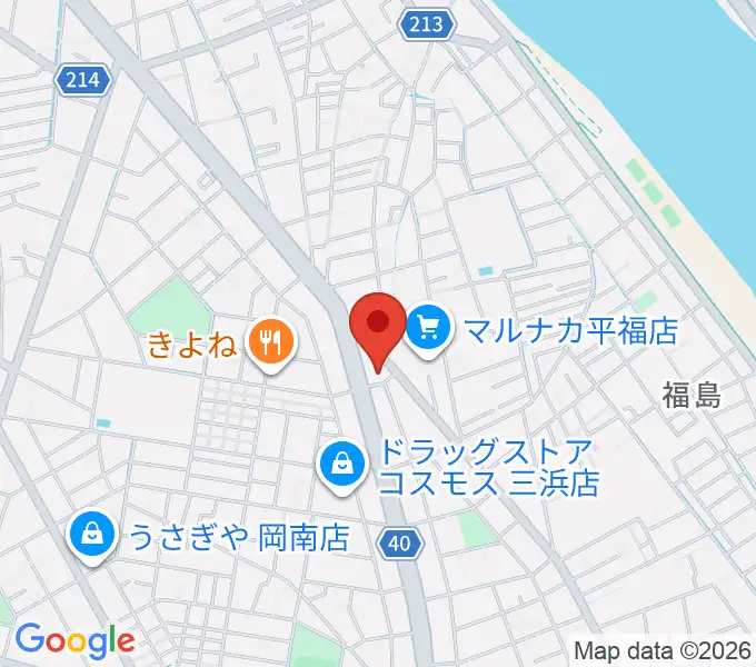 梅里ヴァイオリンスタジオの地図
