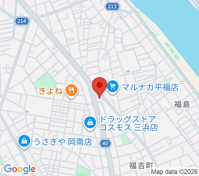 梅里ヴァイオリンスタジオの地図