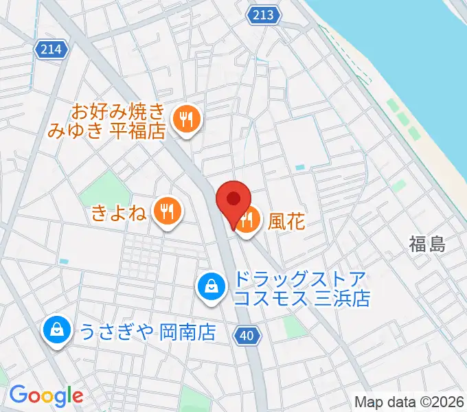 梅里ヴァイオリンスタジオの地図