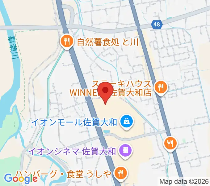 島村楽器 イオンモール佐賀大和店の地図