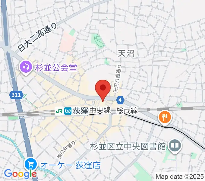 ピアノスタジオりぃとの地図