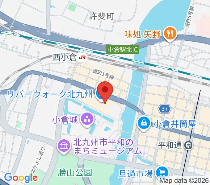 島村楽器 小倉リバーウォーク店の地図