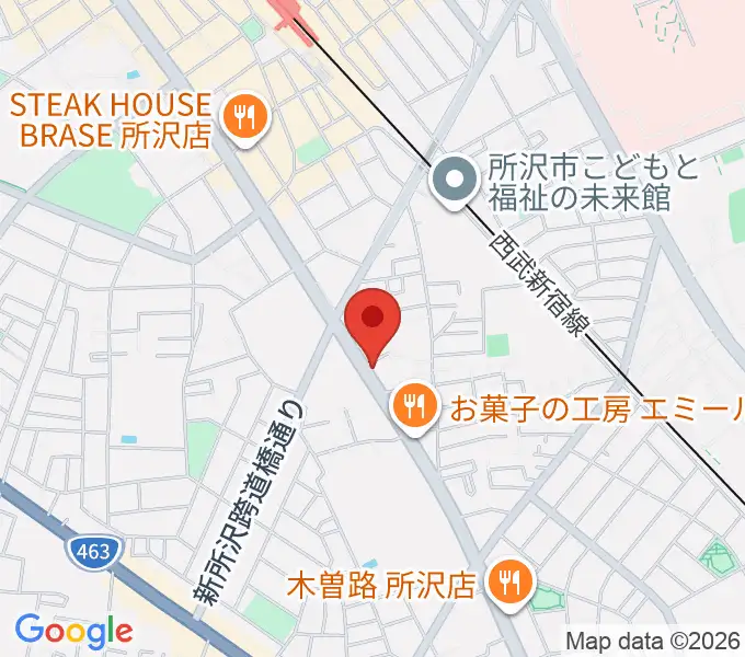 明人会津軽三味線・民謡教室の地図