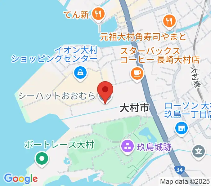 シーハットおおむらの地図