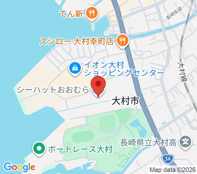 シーハットおおむらの地図