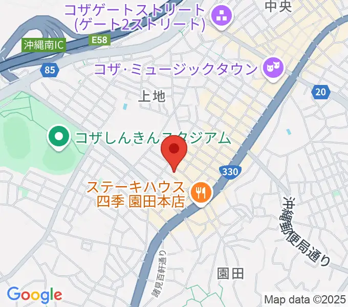 沖縄市立芸能館の地図