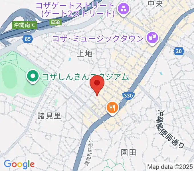 沖縄市立芸能館の地図