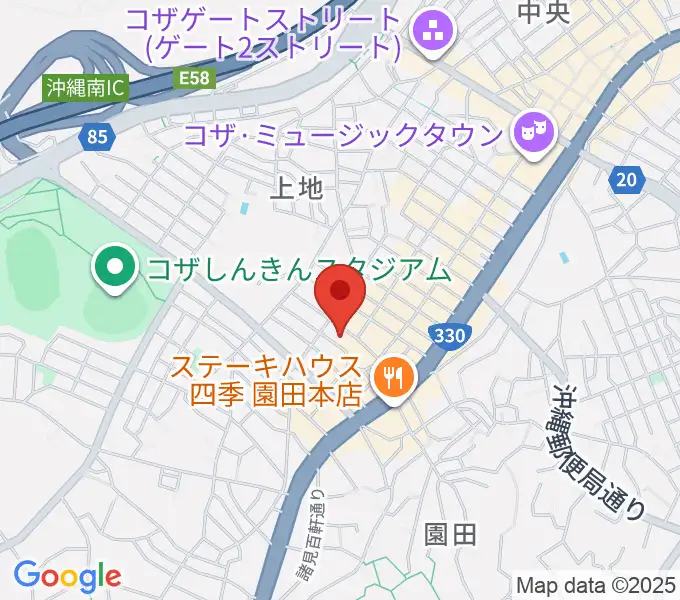 沖縄市立芸能館の地図