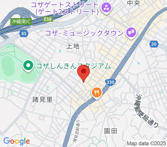 沖縄市立芸能館の地図