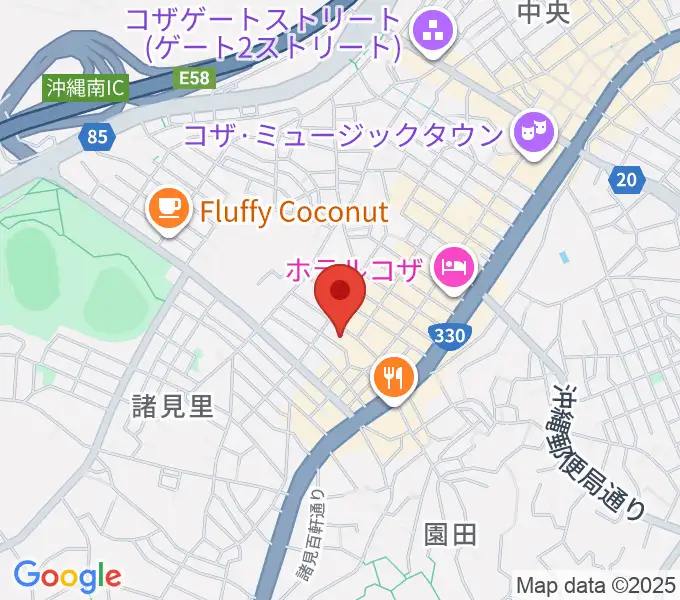 沖縄市立芸能館の地図