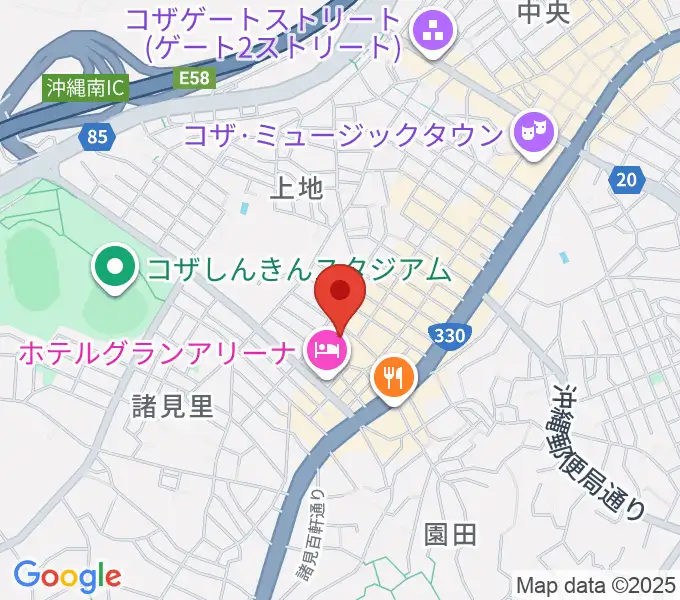 沖縄市立芸能館の地図