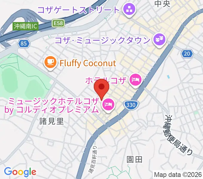 沖縄市立芸能館の地図