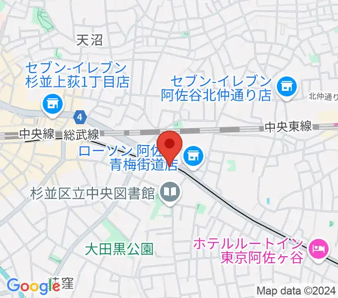 荻窪小劇場の地図