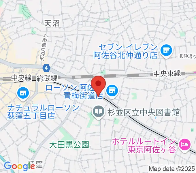 荻窪小劇場の地図