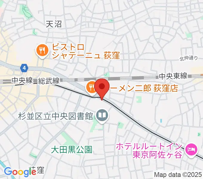 荻窪小劇場の地図