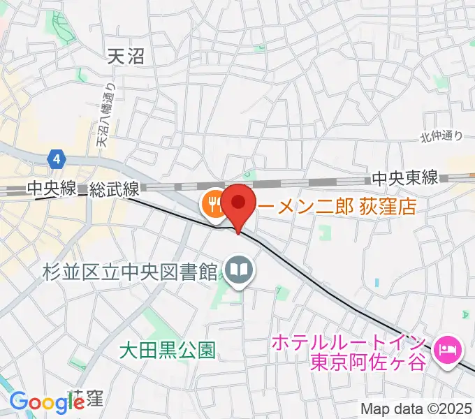 荻窪小劇場の地図