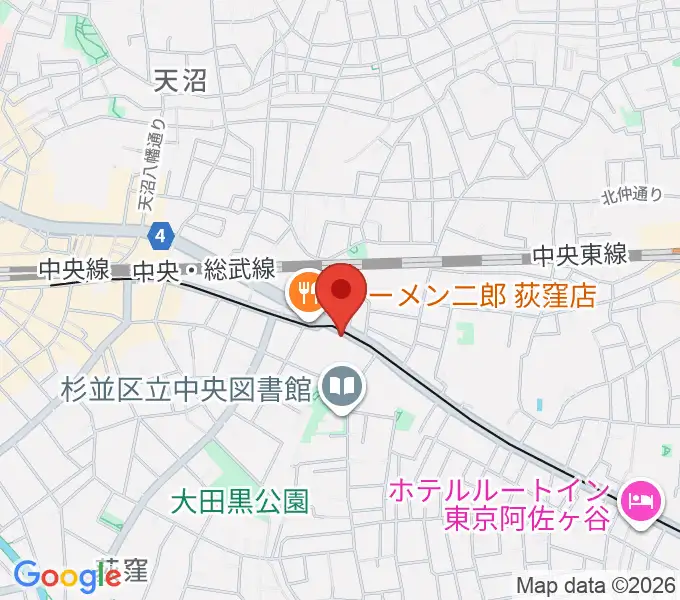 荻窪小劇場の地図