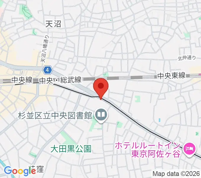 荻窪小劇場の地図