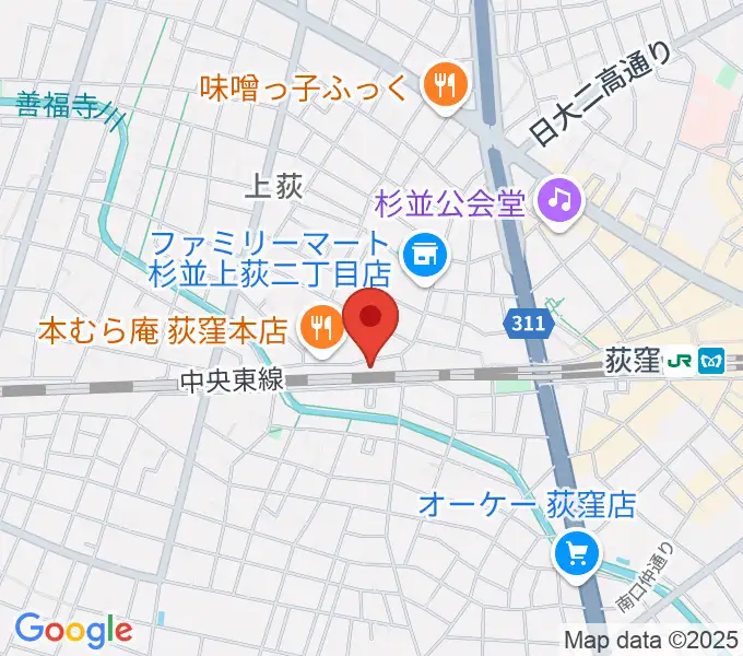 オメガ東京の地図