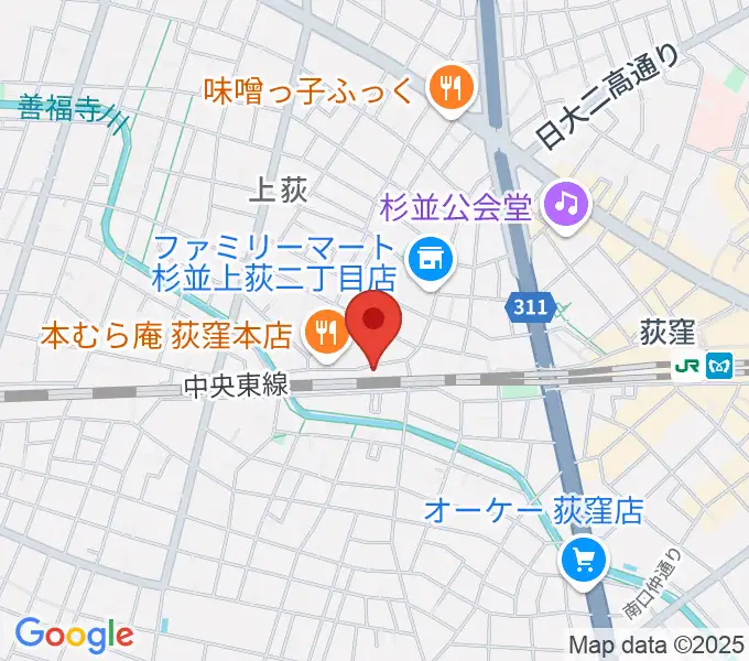 オメガ東京の地図