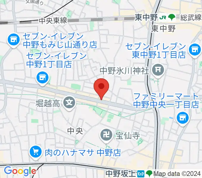 中野坂上RAFTの地図