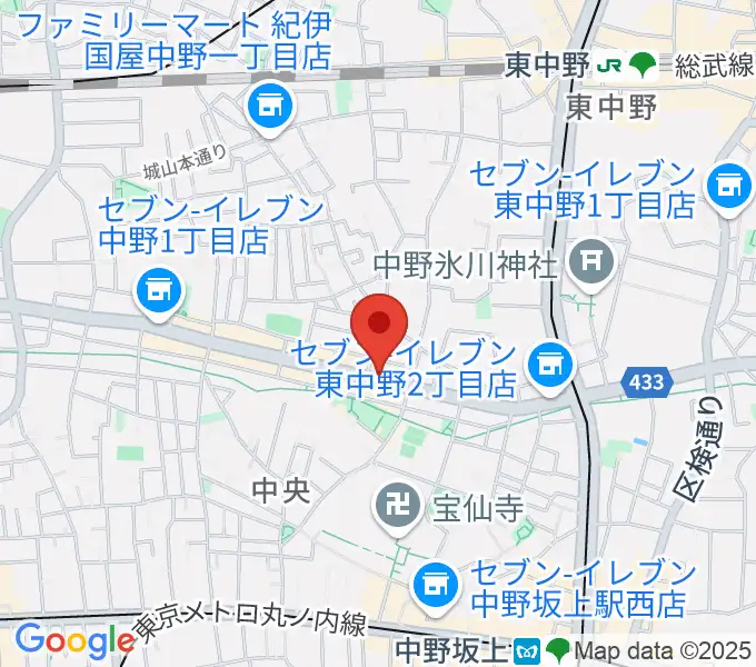 中野坂上RAFTの地図
