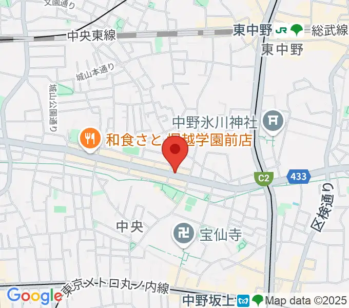 中野坂上RAFTの地図