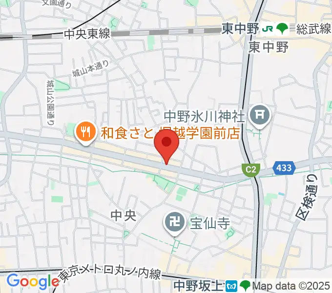 中野坂上RAFTの地図