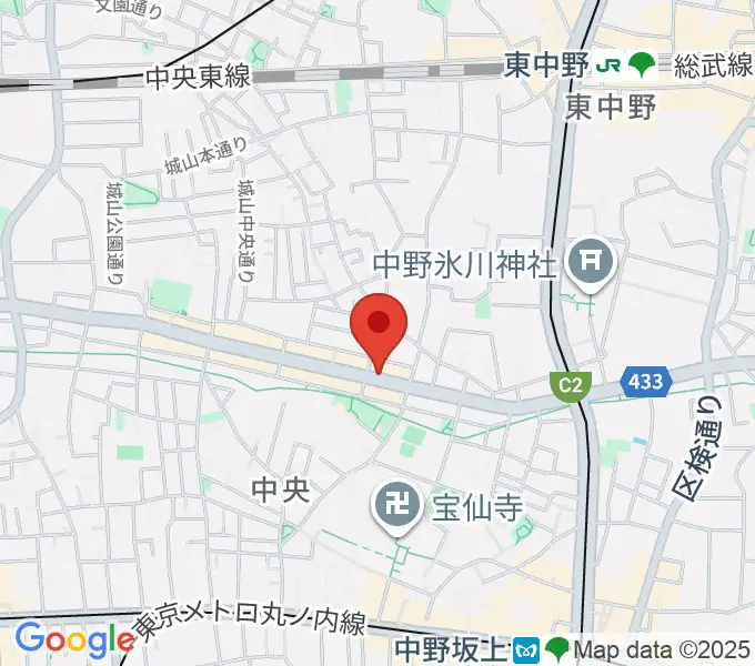 中野坂上RAFTの地図