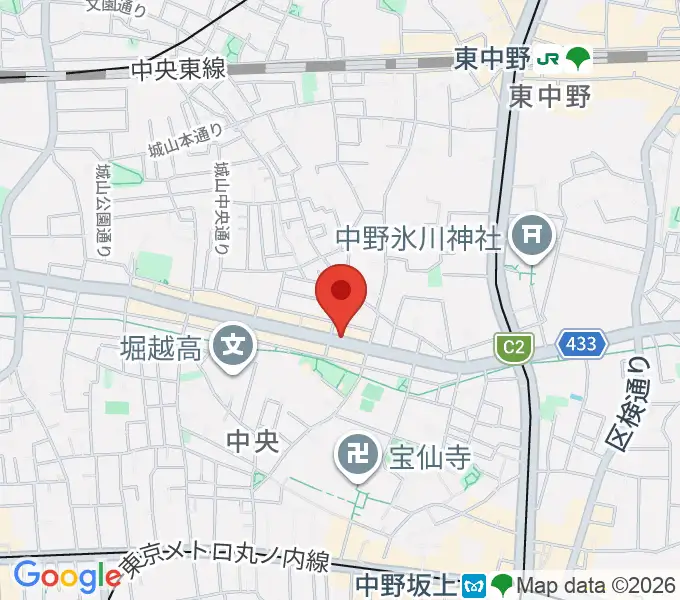 中野坂上RAFTの地図