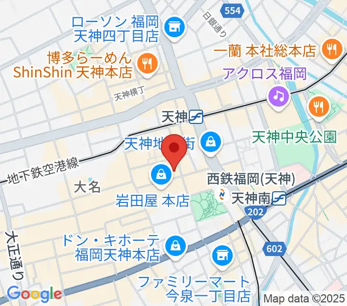 島村楽器 岩田屋福岡店の地図