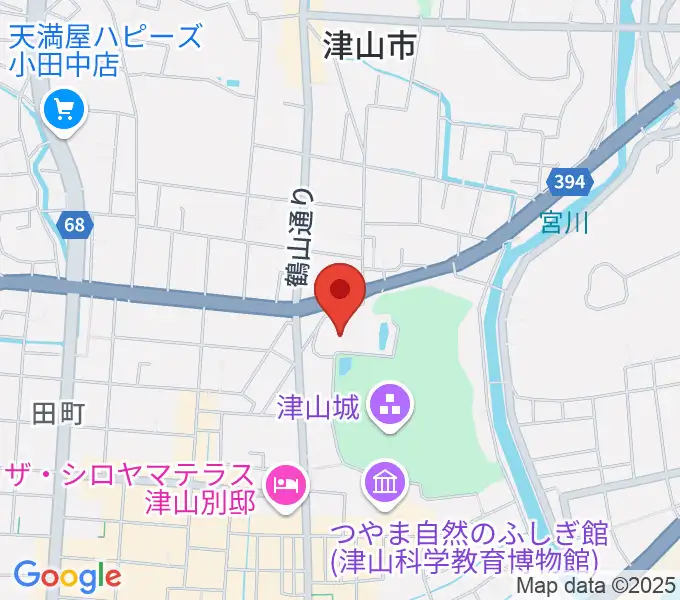 津山文化センターの地図
