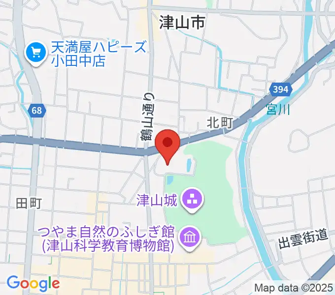 津山文化センターの地図