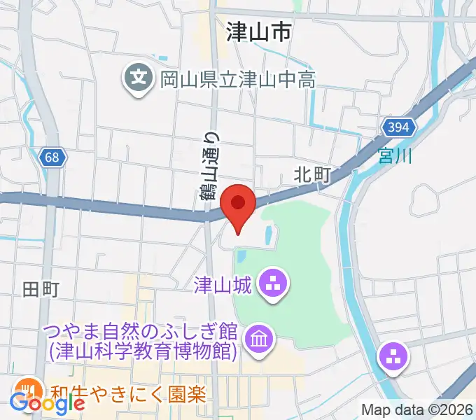 津山文化センターの地図