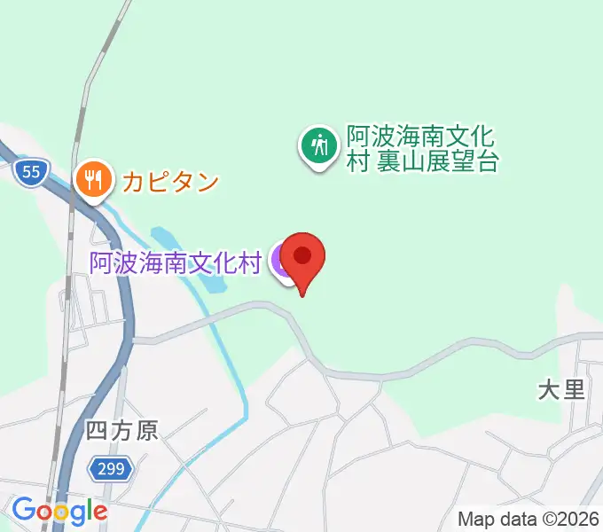 阿波海南文化村の地図