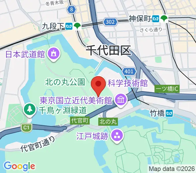 科学技術館の地図