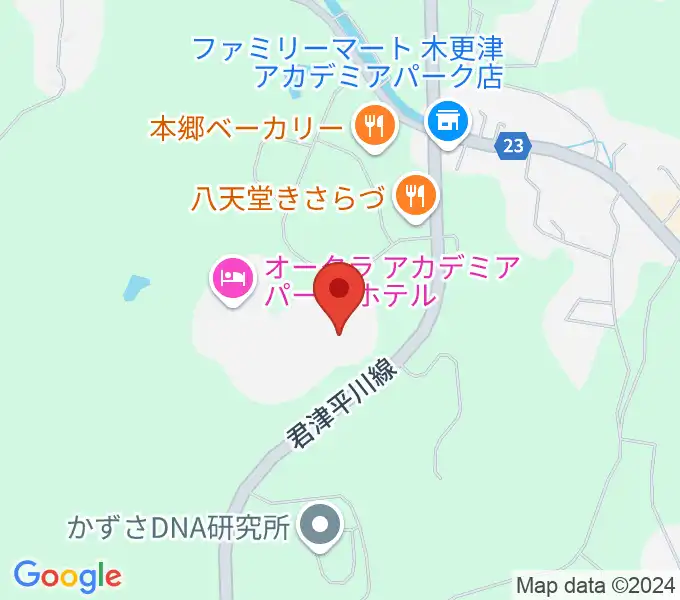 かずさアカデミアホールの地図