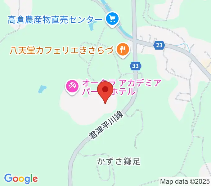 かずさアカデミアホールの地図