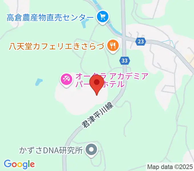 かずさアカデミアホールの地図