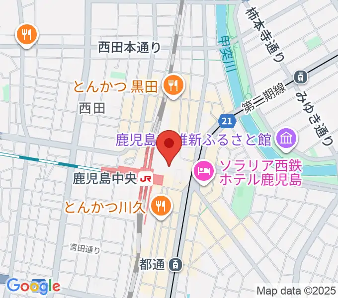 島村楽器 鹿児島アミュプラザ店の地図