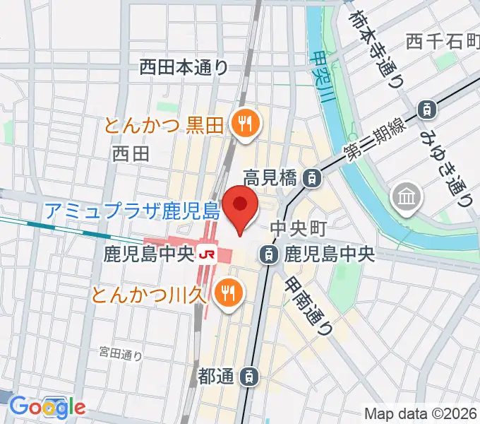 島村楽器 鹿児島アミュプラザ店の地図